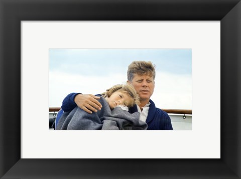 Framed Hyannisport Weekend Caroline Kennedy, President Kennedy Print