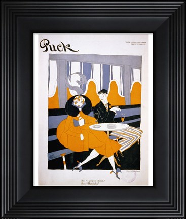 Framed I Propose Dinner Puck Magazine Cover 1916 Dec 9 Print