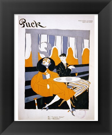 Framed I Propose Dinner Puck Magazine Cover 1916 Dec 9 Print