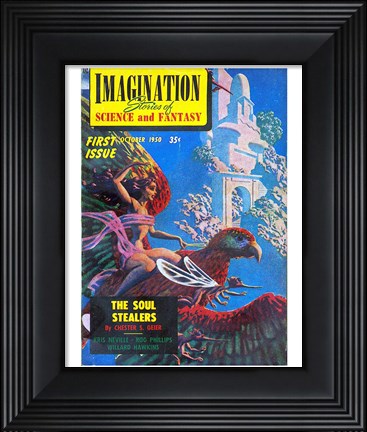 Framed Imagination Cover October 1950 Print