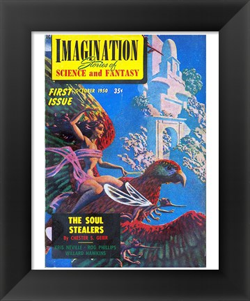 Framed Imagination Cover October 1950 Print