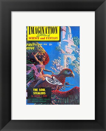 Framed Imagination Cover October 1950 Print