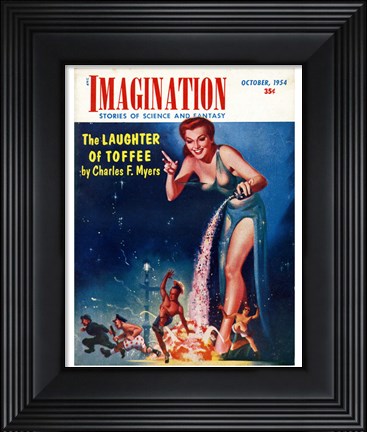 Framed Imagination Cover October 1954 Print