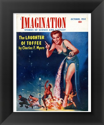 Framed Imagination Cover October 1954 Print