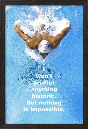 Framed Historic Swimming Quote Print