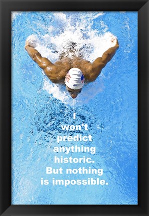 Framed Historic Swimming Quote Print