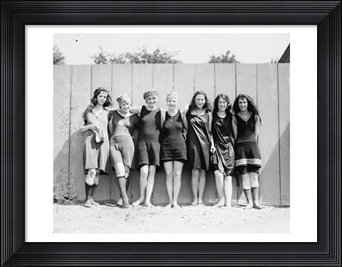 Framed Potomac Tidal Basin Female Swimmers Print