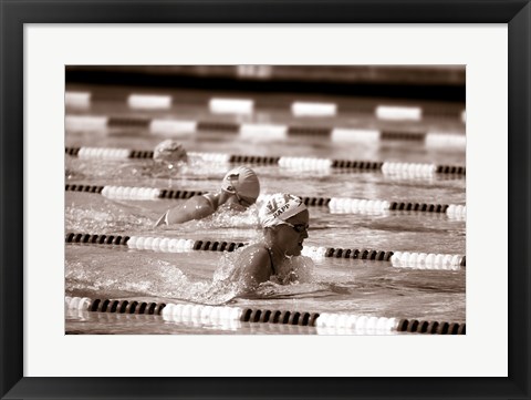 Framed Swimming Event at the 1984 Summer Olympics Print