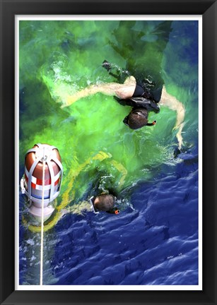 Framed US Navy Search and Rescue Swimmers Print