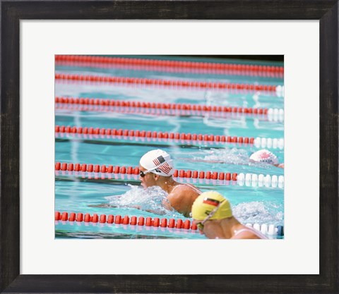Framed US Swimmer Susan Rapp Print
