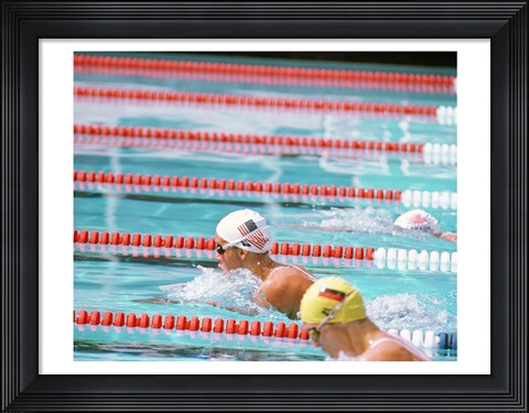 Framed US Swimmer Susan Rapp Print