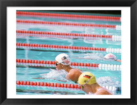 Framed US Swimmer Susan Rapp Print