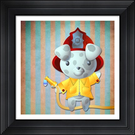 Framed Little Firemans Helper Print