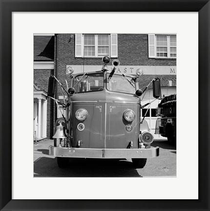 Framed USA, New York, East Meadow, Fire engine Print