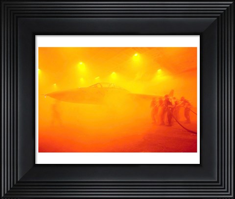 Framed Firesafety Practice on the SS Truman Print