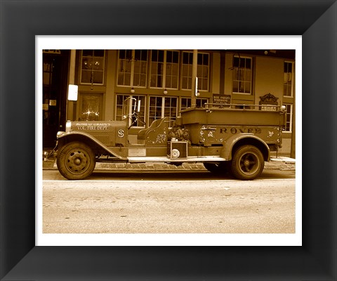 Framed Rosie  O&#39;Grady Firetruck Print