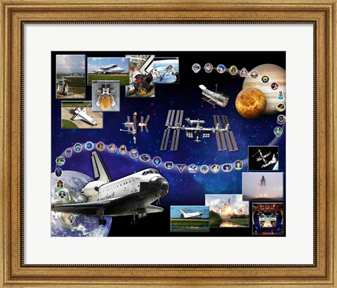 Framed Space Shuttle Atlantis Tribute Print
