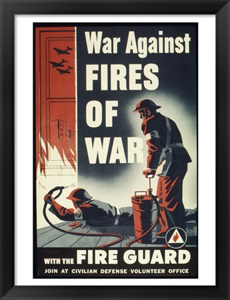 Framed War Against Fires of War with the Fire Guard Print