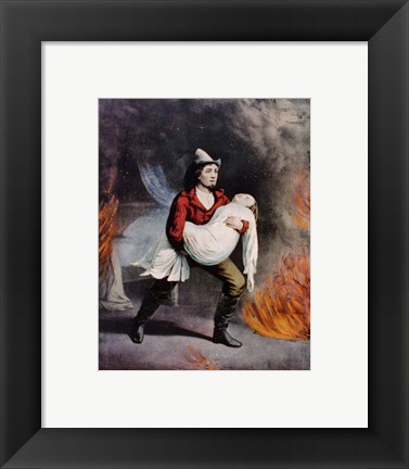 Framed American Fireman Print