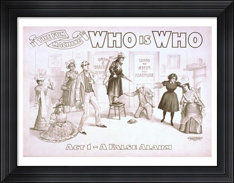 Framed Fireman False Alarm Print