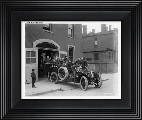 Framed Vintage Pakard Firesquad Print