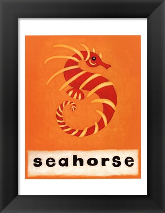 Framed S is for Seahorse Print