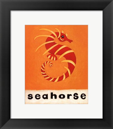 Framed S is for Seahorse Print