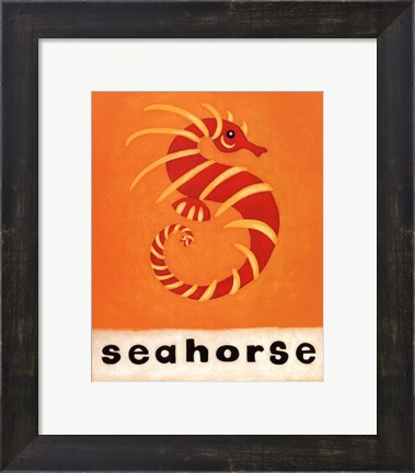 Framed S is for Seahorse Print