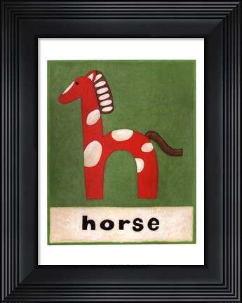 Framed H is for Horse Print