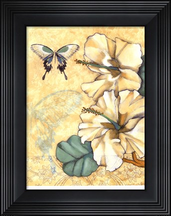 Framed Small Hibiscus Medley I Print