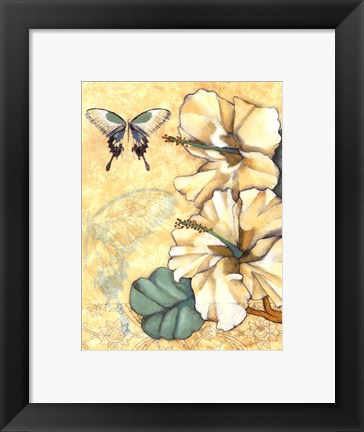 Framed Small Hibiscus Medley I Print