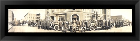 Framed Gary&#39;s Fire Fighters 1914 Print