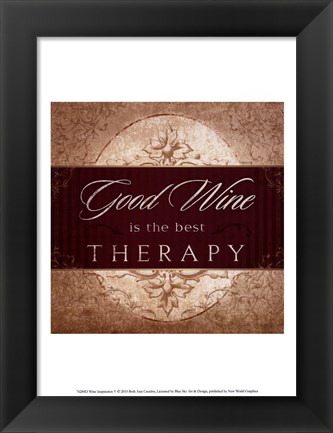 Framed Wine Inspiration V Print