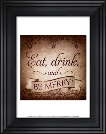 Framed Wine Inspiration VI Print