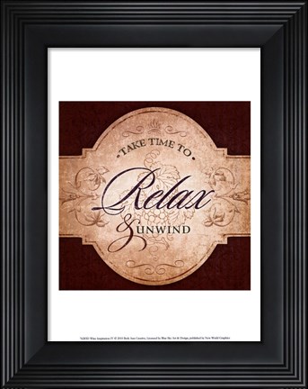 Framed Wine Inspiration IV Print