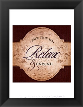 Framed Wine Inspiration IV Print