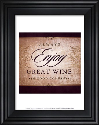 Framed Wine Inspiration III Print