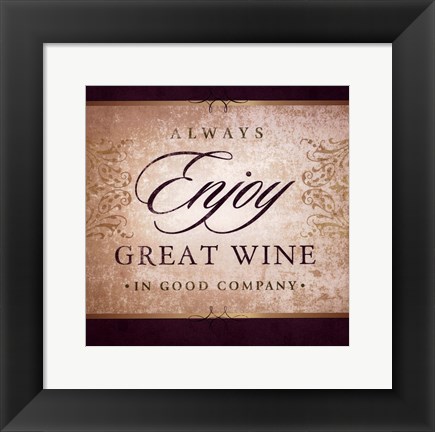 Framed Wine Inspiration III Print