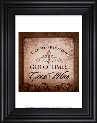 Framed Wine Inspiration I Print