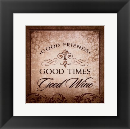 Framed Wine Inspiration I Print