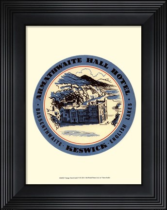 Framed Vintage Travel Label VI Print