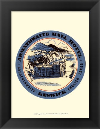 Framed Vintage Travel Label VI Print