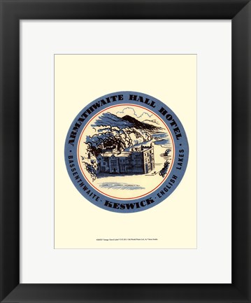 Framed Vintage Travel Label VI Print