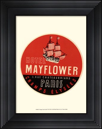 Framed Vintage Travel Label VII Print