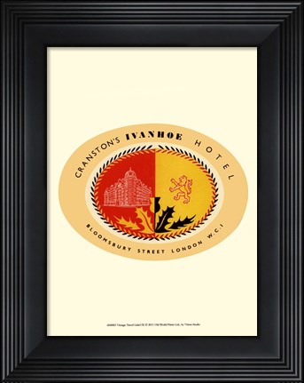 Framed Vintage Travel Label IX Print