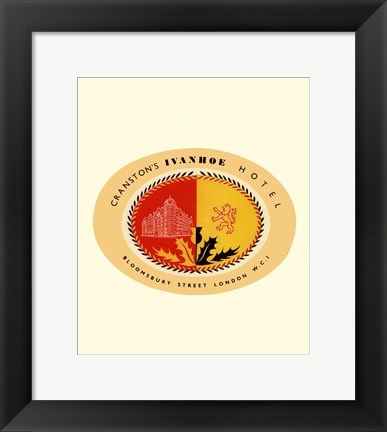 Framed Vintage Travel Label IX Print