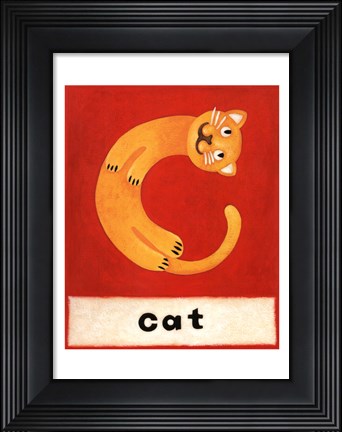Framed C is for Cat Print