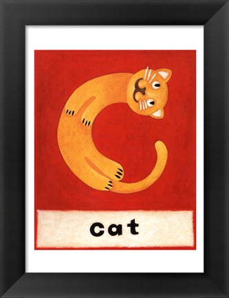 Framed C is for Cat Print