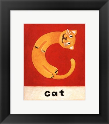 Framed C is for Cat Print