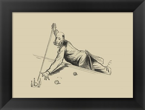 Framed Pool Hall Antics III Print